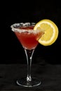 Cosmopolitan Cocktail with cranberry juice, vodka, lime juice and cointreau Royalty Free Stock Photo