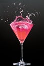 Cosmopolitan cocktail drink on a black Royalty Free Stock Photo