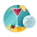 Cosmopolitan cocktail drink recipe for party Royalty Free Stock Photo