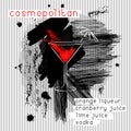 Cosmopolitan cocktail in grunge style.