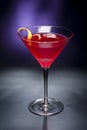 Cosmopolitan cocktail with lemon garnish Royalty Free Stock Photo