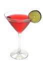 Cosmopolitan Drink, Lime, Isolated, Clipping Path Royalty Free Stock Photo