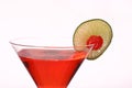 Cosmopolitan martini fresh Coctail isolated on white Royalty Free Stock Photo