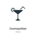 Cosmopolitan vector icon on white background. Flat vector cosmopolitan icon symbol sign from modern drinks collection for mobile Royalty Free Stock Photo
