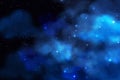 Cosmos background with realistic stardust, nebula and shining stars. Colorful galaxy backdrop. Royalty Free Stock Photo