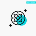 Cosmos, Galaxy, Shine, Space, Star, Universe turquoise highlight circle point Vector icon