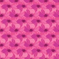 Cosmos Harmony-Flowers in Bloom seamless repeat pattern background in green purple and white