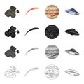 Cosmos, planet, constellation and other web icon in cartoon style. Electric, lamp, universe icons in set collection.