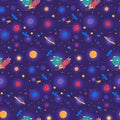 Cosmos space rocket flying seamless pattern vector Royalty Free Stock Photo