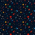 Cosmos or space. Seamless pattern Royalty Free Stock Photo