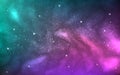 Cosmos Texture. Colorful Galaxy With Bright Stars. Space Background With Glowing Stardust. Cosmic Fantasy With Color