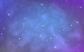 Cosmos violet texture. Deep space background. Milky way with glowing stars. Colorful endless universe with