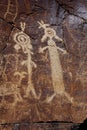 Coso Range Petroglyphs Royalty Free Stock Photo