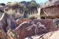 Coso Range Petroglyphs Royalty Free Stock Photo