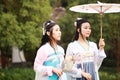 Cosplay Chinese best close friends bestie in traditional ancient drama costume hanfu