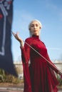 Cosplay girl dressed as Rhaenyra Targaryen from Game of Thrones