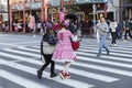 cosplay girl with a vintage Anime costume in Tokyo, Japan