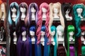 Cosplay wigs on sale at Festival del Fumetto conve