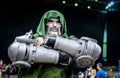 Cosplayer as Marvel character Doctor Doom