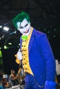 Cosplayer dressed as the Joker