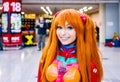 Cosplayer dressed as Neon Genesis Evangelion character