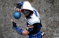 Cosplayer dressed as Sub-Zero, character from the video game series Mortal Kombat at the Lucca Comics and Games 2022.