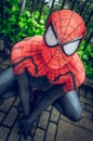 Cosplayer dressed as 'Spiderman' from Marvel