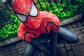 Cosplayer dressed as 'Spiderman' from Marvel