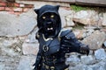 Cosplayer dressed in beautiful Black Panther head costume at Lucca Comics and Games 2022 cosplay event.