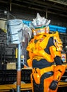 Cosplayer dressed in Halo armour