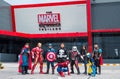 Cosplayer group are act in front of the Marvel Experience Thailand at Megabangna, Samut Prakan, Thailand.