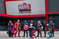 Cosplayer group are act in front of the Marvel Experience Thailand at Megabangna, Samut Prakan, Thailand.