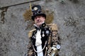 Cosplayer man wearing Steampunk clothes at the Lucca Comics and Games 2022 cosplay event.