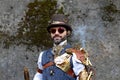 Cosplayer man wearing Steampunk clothes at Lucca Comics and Games 2023 cosplay event.