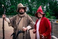 Cosplayers dressed as wizards
