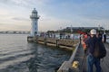 Cosplayers and photographers gather at Raffles Marina lighthouse in Singapore