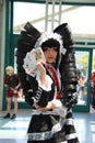 Cosplayers wearing costumes and fashion accessories at Anime Exp