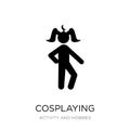 cosplaying icon in trendy design style. cosplaying icon isolated on white background. cosplaying vector icon simple and modern