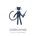 Cosplaying icon. Trendy flat vector Cosplaying icon on white background from Activity and Hobbies collection