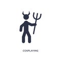 cosplaying icon on white background. Simple element illustration from activity and hobbies concept
