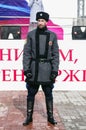 Cossack of the `Orenburg Cossack Host`, standing in cordon at a public event