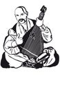 Cossack Playing A Musical Instrument Kobza