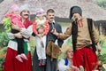 Cossacks were holding their children. Ukraine.