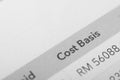 Cost basis is the original value of an asset for tax purposes, usually, the purchase price, adjusted for stock splits, dividends,