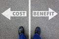 Cost benefit loss profit finances financial success company business concept