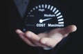 Cost control speedometer. Cost management Royalty Free Stock Photo