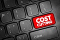 Cost Cutting text button on keyboard, concept background Royalty Free Stock Photo