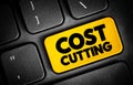 Cost Cutting text button on keyboard, concept background Royalty Free Stock Photo