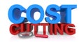 Cost cutting on white Royalty Free Stock Photo