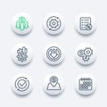 cost effective and financial efficiency line icons